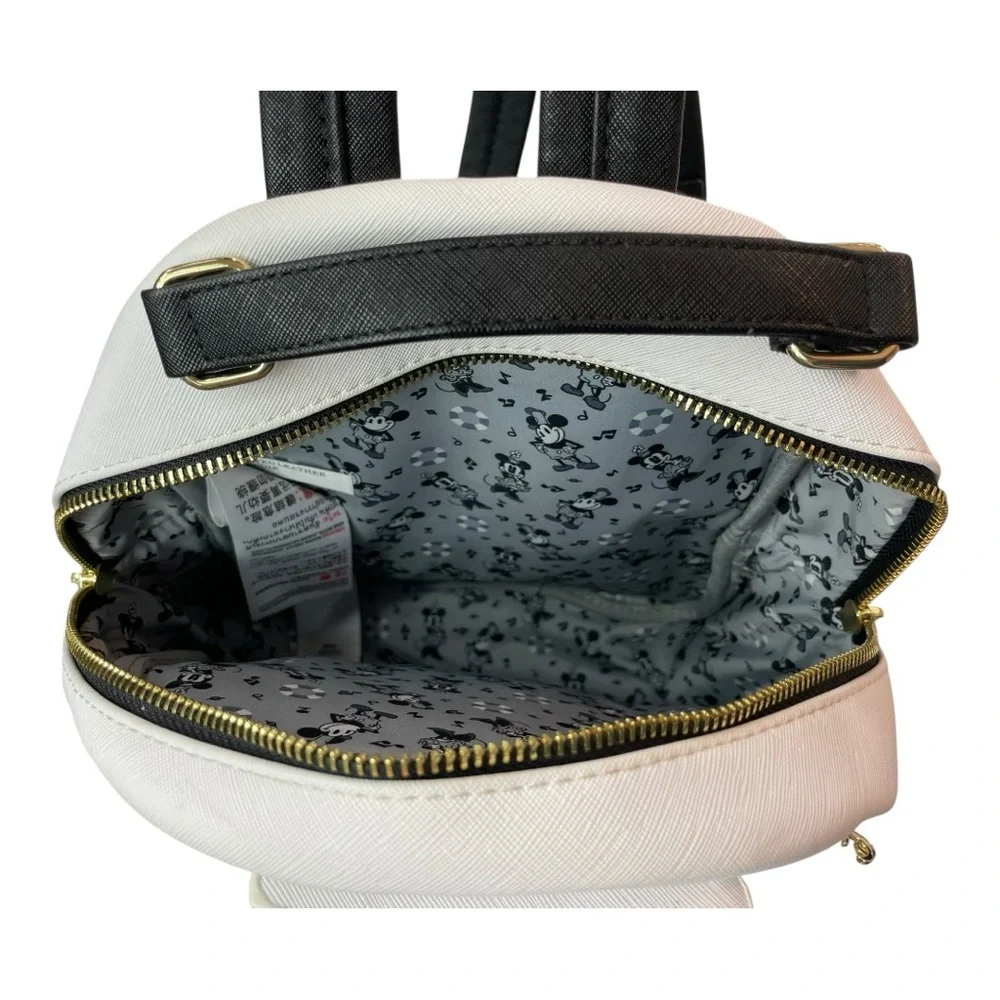 Disney Parks Loungefly Classic Black & White Mickey & Minnie Backpack NWT - Picture 5 of 6